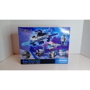 STEM GENIUS 6 IN 1 SPACE FLEET NEW IN BOX AGE 6+ MODELS BUILD & PLAY SOLAR NOB